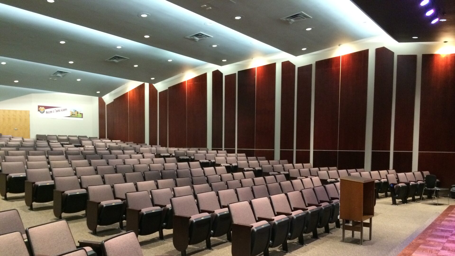 The school's theater hall